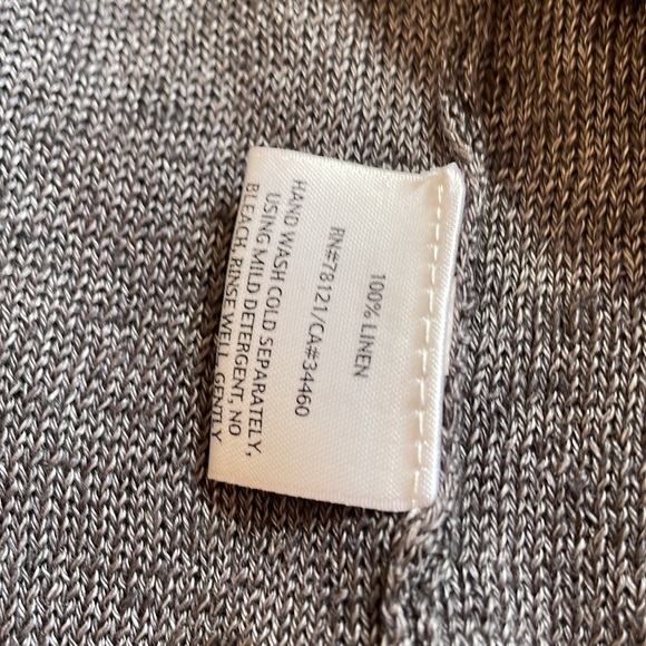 Eileen Fischer cardigan Grey Linen knit Blazer - Picture 8 of 9